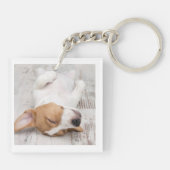 Porte-clés Chic Simple Moderne Chien Nom 2 Photo (Dos)