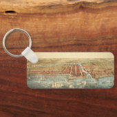 Porte-clés Chicago Antique Map, LaSalle Street et River (Verso)