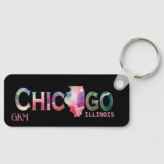 Porte-clés Chicago - Coloré (Recto)