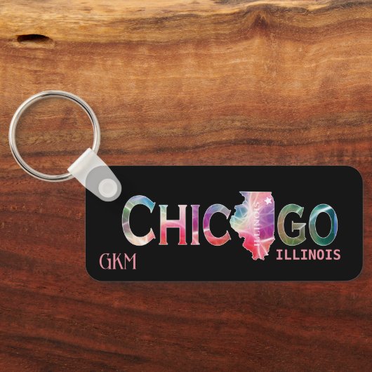 Porte-clés Chicago - Coloré (Verso)