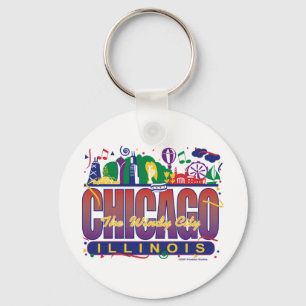 Porte-clés Chicago-Confettis