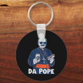 Porte-clés Chicago Da Pope Funny Humour catholique (Recto)