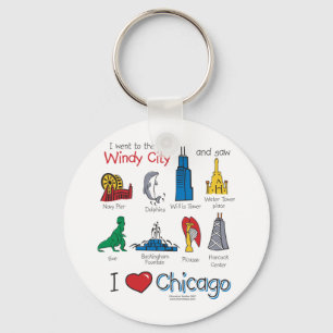 Porte-clés Chicago--Enfant-Icône-NOUVEAU [Co
