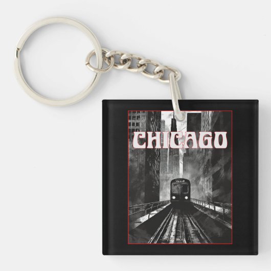 Porte-clés Chicago Illinois (Devant)