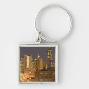 Porte-clés Chicago, Illinois, Skyline depuis West Loop à