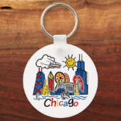 Porte-clés Chicago Kids Skyline (Recto)
