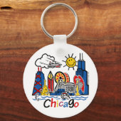Porte-clés Chicago Kids Skyline (Recto)