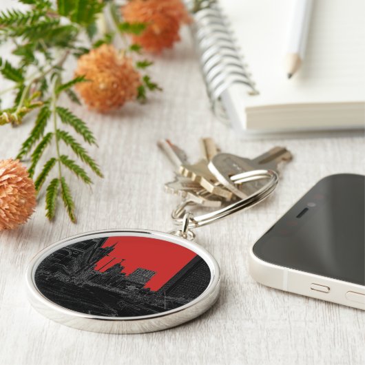 Porte-clés Chicago Michigan Avenue Les arêtes brillantes des (Côté)