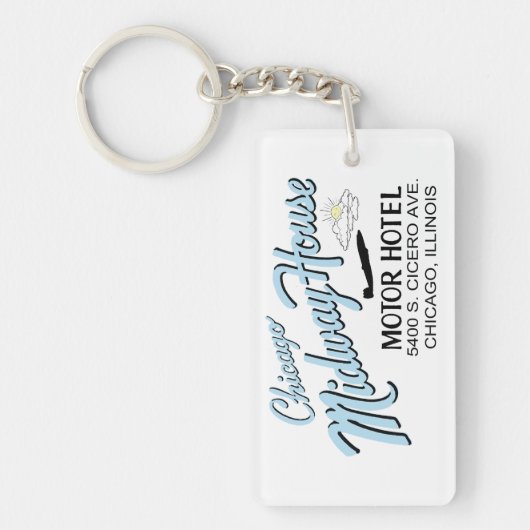Porte-clés Chicago Midway House Motor Hotel, Chicago, IL (Devant)