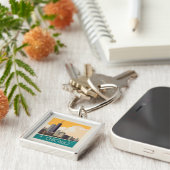 Porte-clés Chicago | Skyline moderne (Côté)