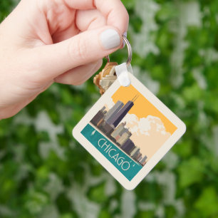 Porte-clés Chicago   Skyline moderne