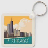 Porte-clés Chicago | Skyline moderne (Dos)