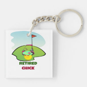 Porte-clés Chick à la retraite au terrain de golf