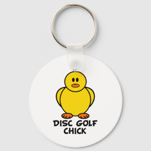 Porte-clés Chick de golf sur disque