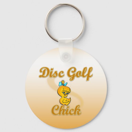 Porte-clés Chick de golf sur disque (Recto)