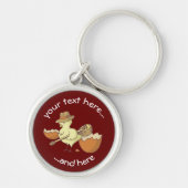 Porte-clés Chick de Pâques avec Bouzouki (Devant)