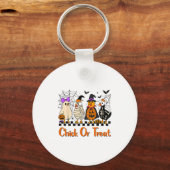 Porte-clés Chick De Poulet Ou Traite Drôle Costume Halloween (Recto)