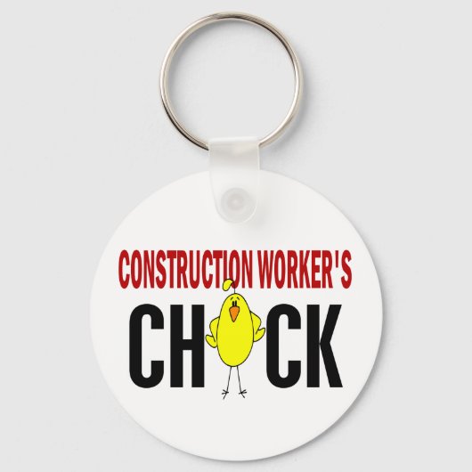 Porte-clés Chick du travailleur de la construction (Recto)