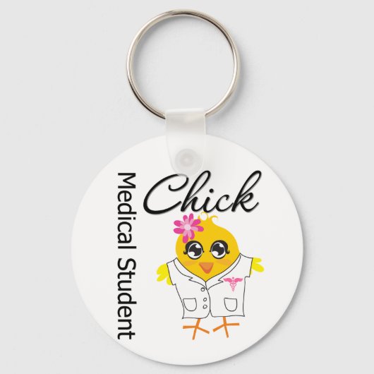 Porte-clés Chick étudiant Médicale (Recto)