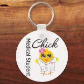 Porte-clés Chick étudiant Médicale (Recto)