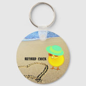 Porte-clés Chick retraité à la plage (Verso)