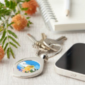 Porte-clés Chick retraité à la plage, (Côté )