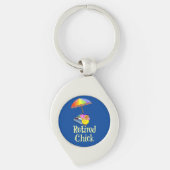 Porte-clés Chick Retraité, Design Décoratif, (Devant)