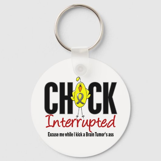 Porte-clés Chick Tumeur Cerveau Interrompu (Recto)
