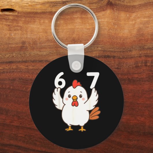 Porte-clés Chicken 67 Meme Six Seven Funny Gen Alpha  (Recto)