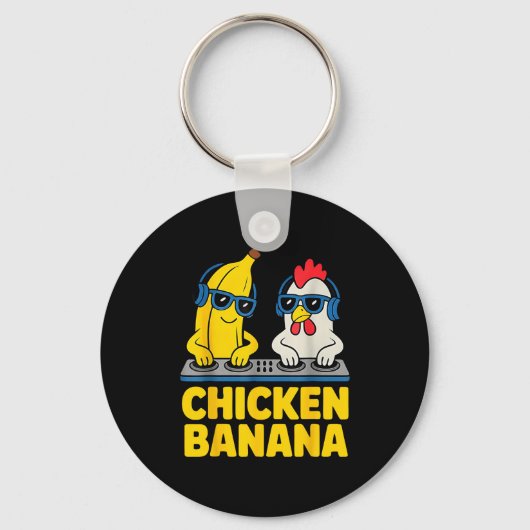 Porte-clés Chicken Banana Dj (Recto)