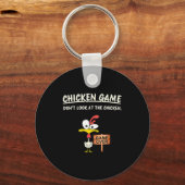 Porte-clés Chicken Game Don't Look At The Chicken Funny Chick (Recto)