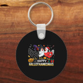 Porte-clés Chicken Halloween Thanksgiving Funny Happy Halloth (Recto)
