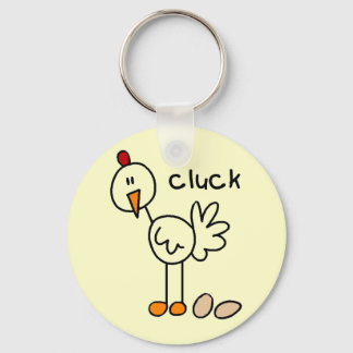 Porte-clés Chicken Says Cluck Tshirts and Gifts