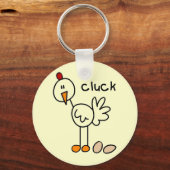 Porte-clés Chicken Says Cluck Tshirts and Gifts (Recto)