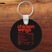 Porte-clés Chicken Wings Nutrition Fact Funny Thanksgiving Ch (Recto)