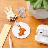 Porte-clés Chien à col orange