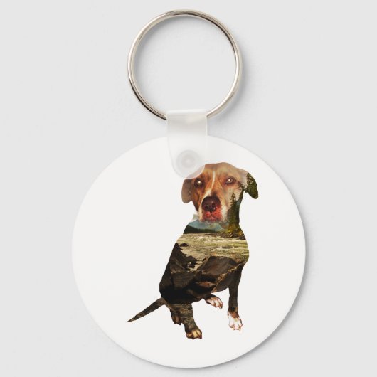 Porte-clés chien à double exposition (Recto)