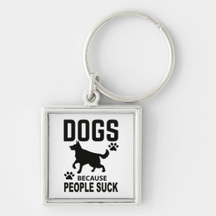 Porte-clés Chien à Mauvaise Attitude Antipathique aux Introve