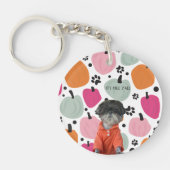 Porte-clés Chien Ajoutez votre propre Citrouille  Acrylique P (Devant)