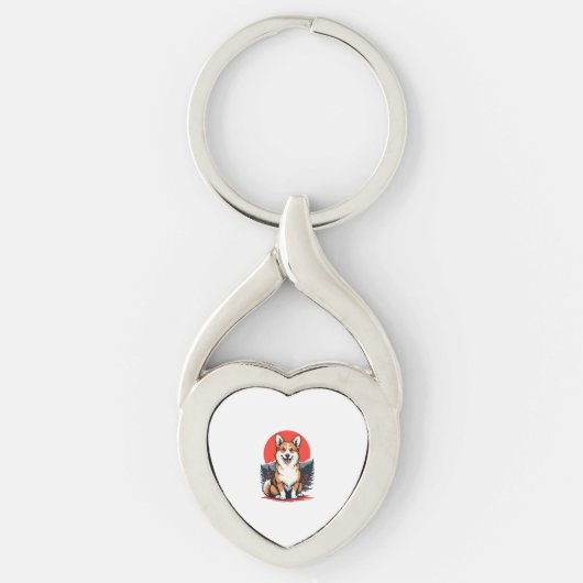 Porte-clés Chien Akita Inu (Devant)