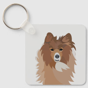 Porte-clés Chien animal de compagnie Sheltie Chien