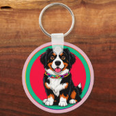 Porte-clés Chien animé mignon avec collier (Recto)