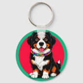 Porte-clés Chien animé mignon avec collier (Verso)