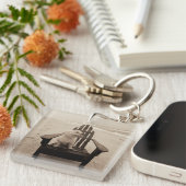 Porte-clés Chien appréciant la plage (Devant Droit)