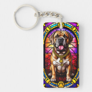 Porte-clés Chien aux couleurs vives et détails