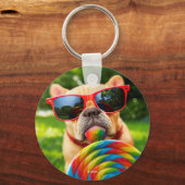 Porte-clés Chien avec grande sucette (Recto)