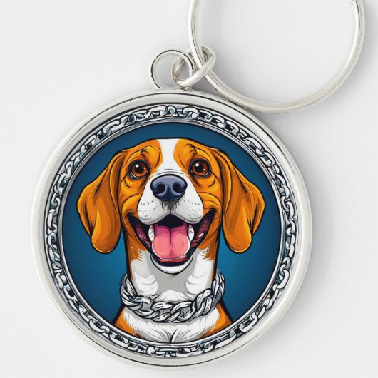Porte-clés Chien Beagle mignon (Devant)