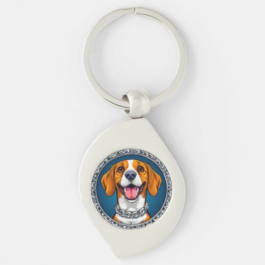 Porte-clés Chien Beagle mignon (Devant)