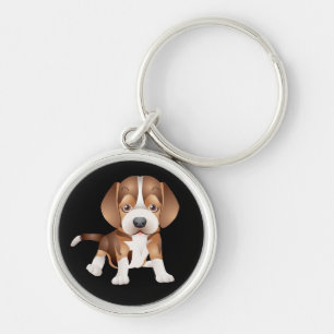 Porte-clés Chien Beagle Noir Amour