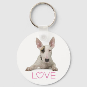 Porte-clés Chien Bébé Bull Terrier Amour
